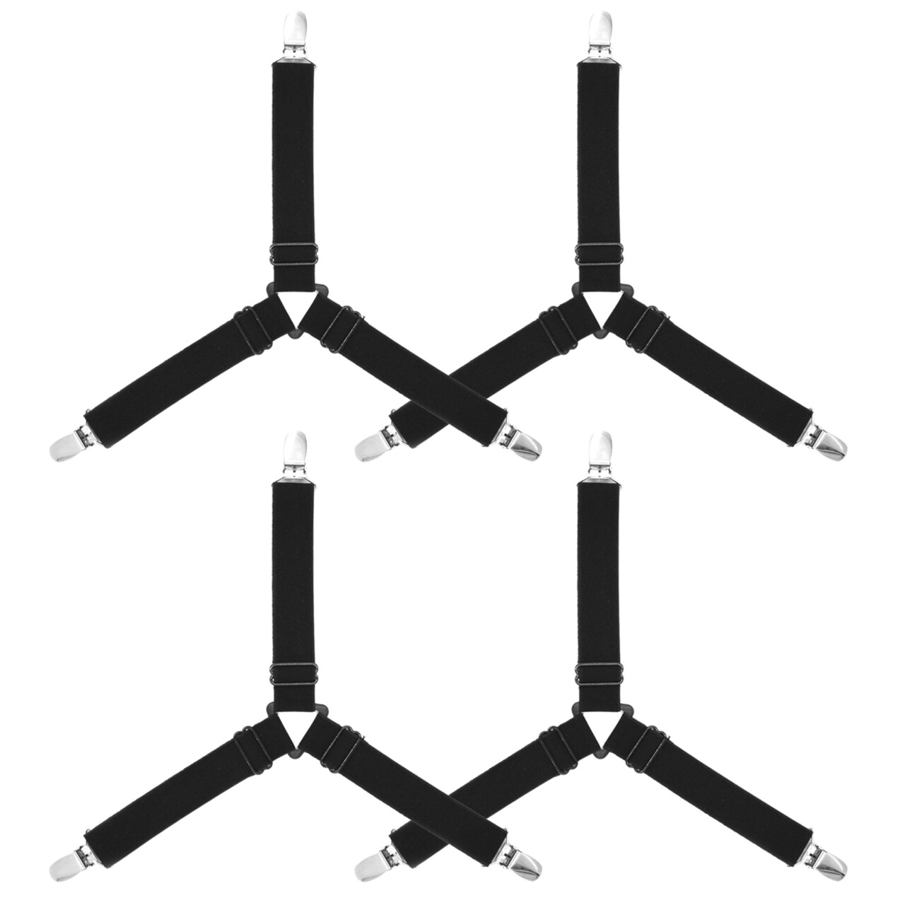 4Pcs Bed Sheet Fastener Straps Adjustable Triangle Mattress Holder Clips